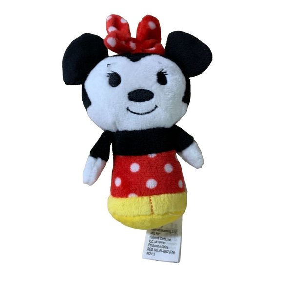 Hallmark Itty Bittys Plush Stuffed Doll Toy Minnie Mouse 5.5 in Tall Red Dress & - Picture 1 of 3